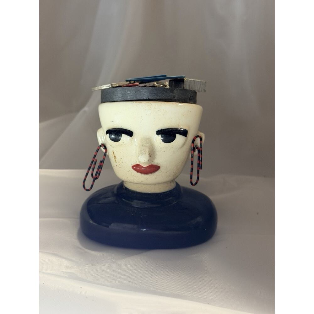 Amy Hardacre Magnetic Head Paper Clip Series Holder 2006 Desk Decor Art Deco Mod
